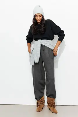 Pantalon balloon en maille — photo 3