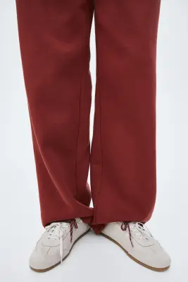 Pantalon en molleton - Rouge foncé — photo 1
