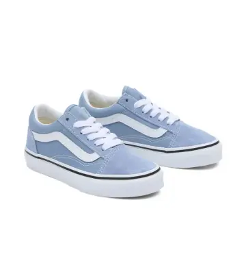 chaussures skateboard enfant vans old skool – theory / dusty blue — photo 1