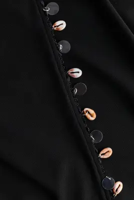 Robe bandeau ornementée - Noir — photo 4