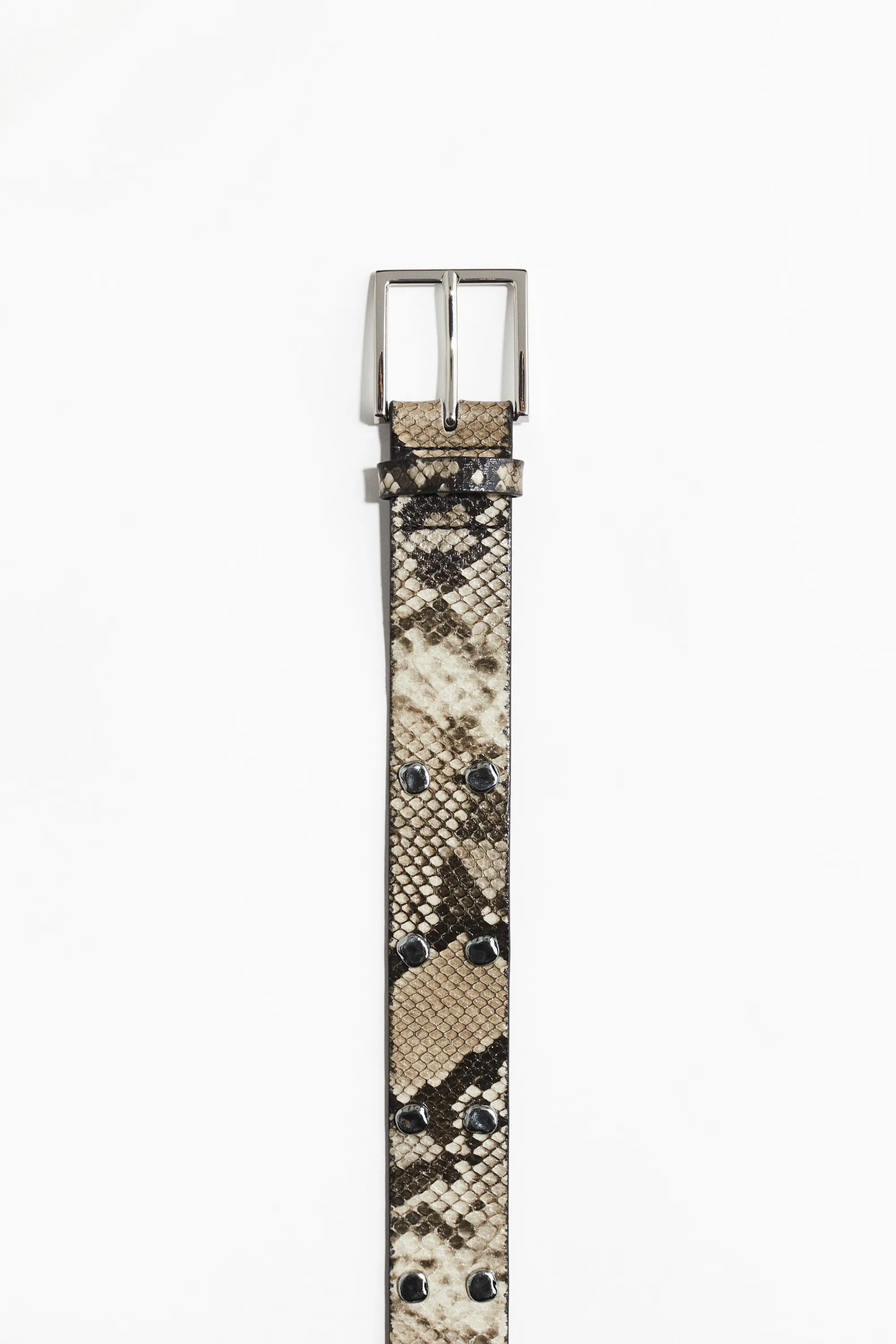 Ceinture - Beige/motif peau de serpent