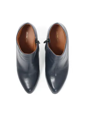 Bottines à talon compensés en cuir bleu marine par Phoebe Philo Prix boutique €990 Taille 36 — photo 4