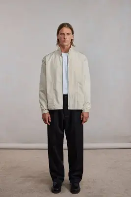 Training Zip Jacket - Nylon Ecru — photo 2