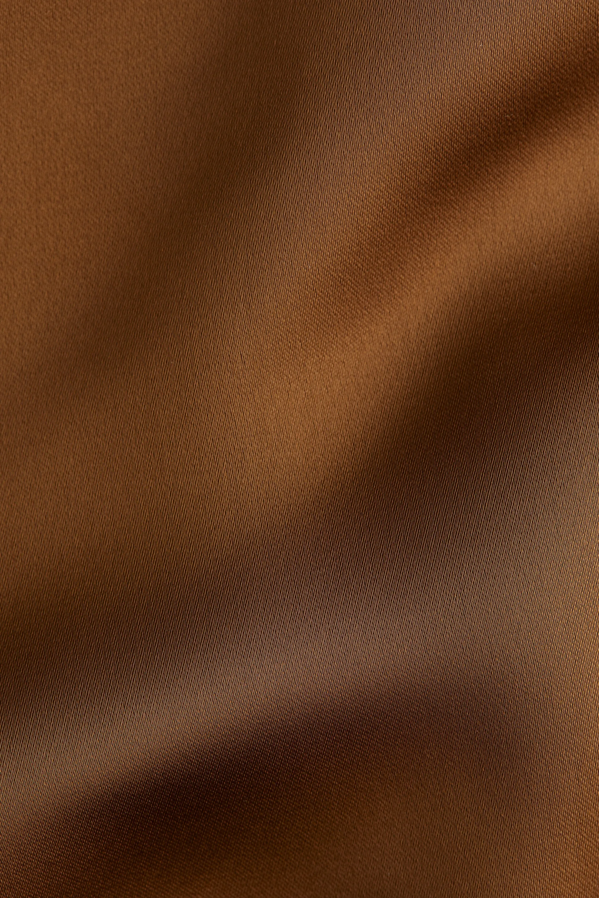 Robe midi ajustée - Marron