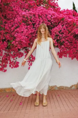 Robe longue à fines bretelles — photo 2