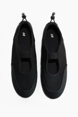 Ballerines avec cordon de serrage - Noir — photo 2