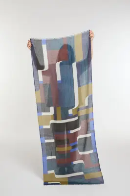 Foulard  Petra bleu - Ma Poésie — photo 2