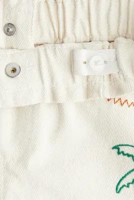 Short Loose Fit en denim - Beige clair/Lilo et Stitch — photo 2