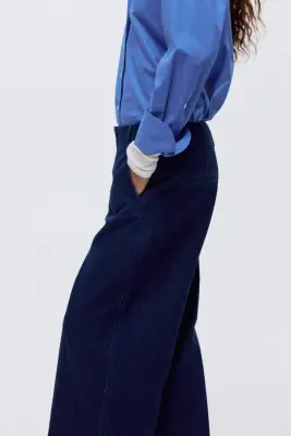 Wide High Jeans - Bleu denim foncé — photo 3