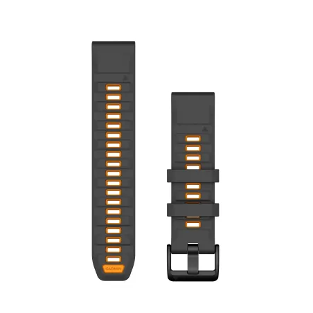 Bracelet Garmin Quickfit 22mm silicone graphite / orange 010-13392-05