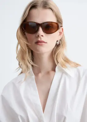 Chemise ajustée en coton - Blanc — photo 4