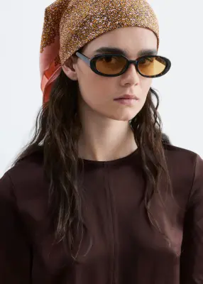 Robe courte à ourlet asymétrique - Marron Clair — photo 1