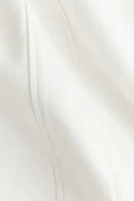 Robe en denim avec jupe évasée - Crème — photo 5