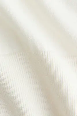Top col roulé en maille fine - Crème — photo 4