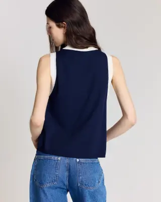 Top Neo bleu marine et blanc — photo 5