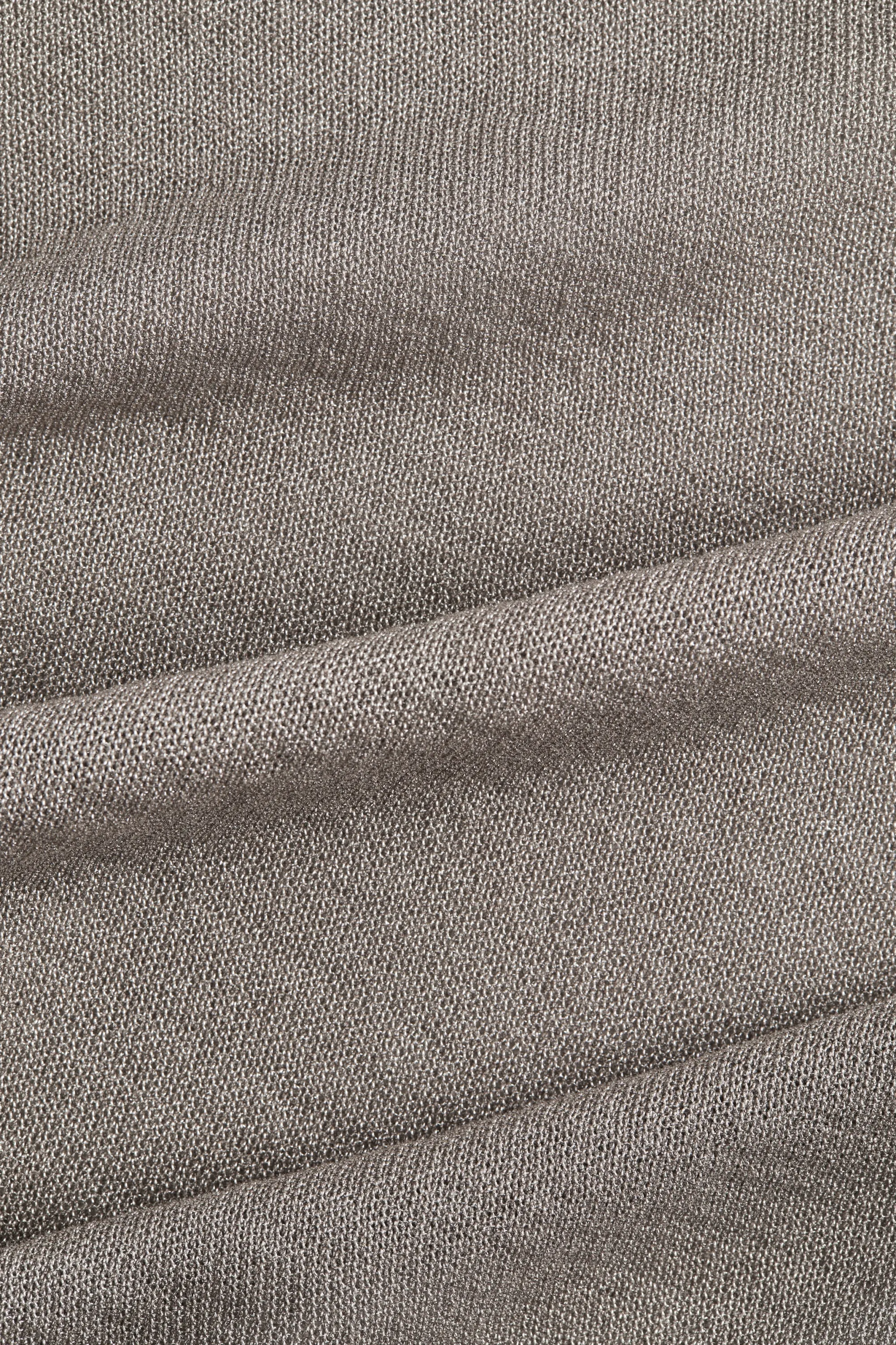 Top asymétrique en maille - Grège