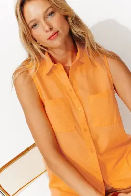 Chemise sans manches unie — photo 5