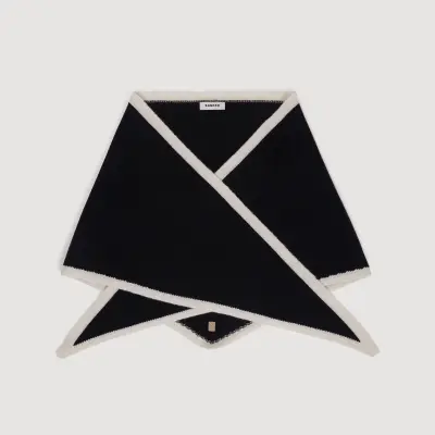 Foulard triangle bicolore en laine