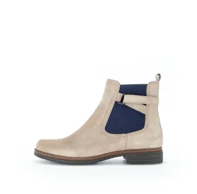 Bottines Gabor 94.670.12 Beige - Cuir Lacets Zip Grande Pointure Femme — photo 2
