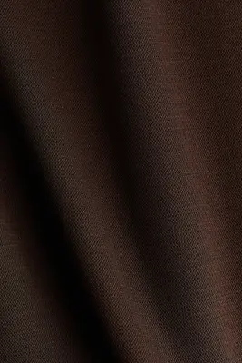 Pantalon large avec taille élastique - Marron foncé — photo 3