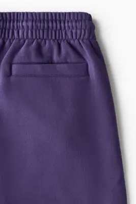Short Relaxed Fit en molleton - Violet foncé — photo 4