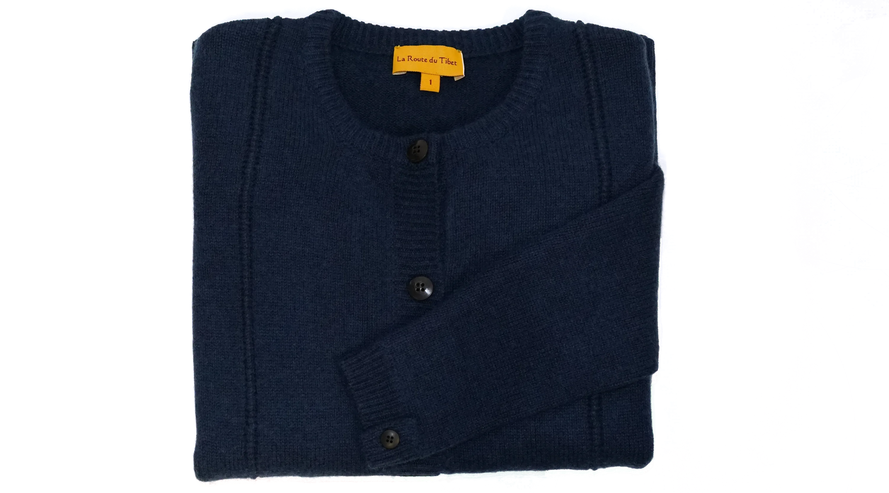 Cardigan en laine mérinos - bleu nuit