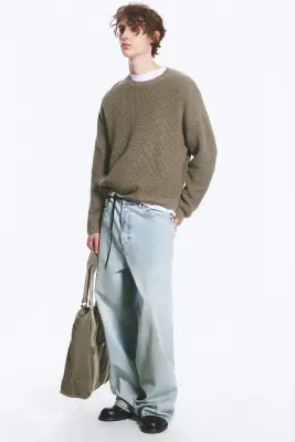 Pull décontracté en coton - Taupe — photo 1