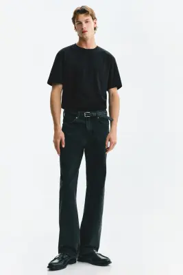 T-shirt Regular Fit en coton pima - Noir — photo 1