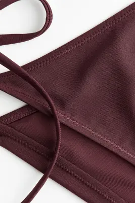 Bas de maillot Tanga à nouer - Violet prune — photo 4