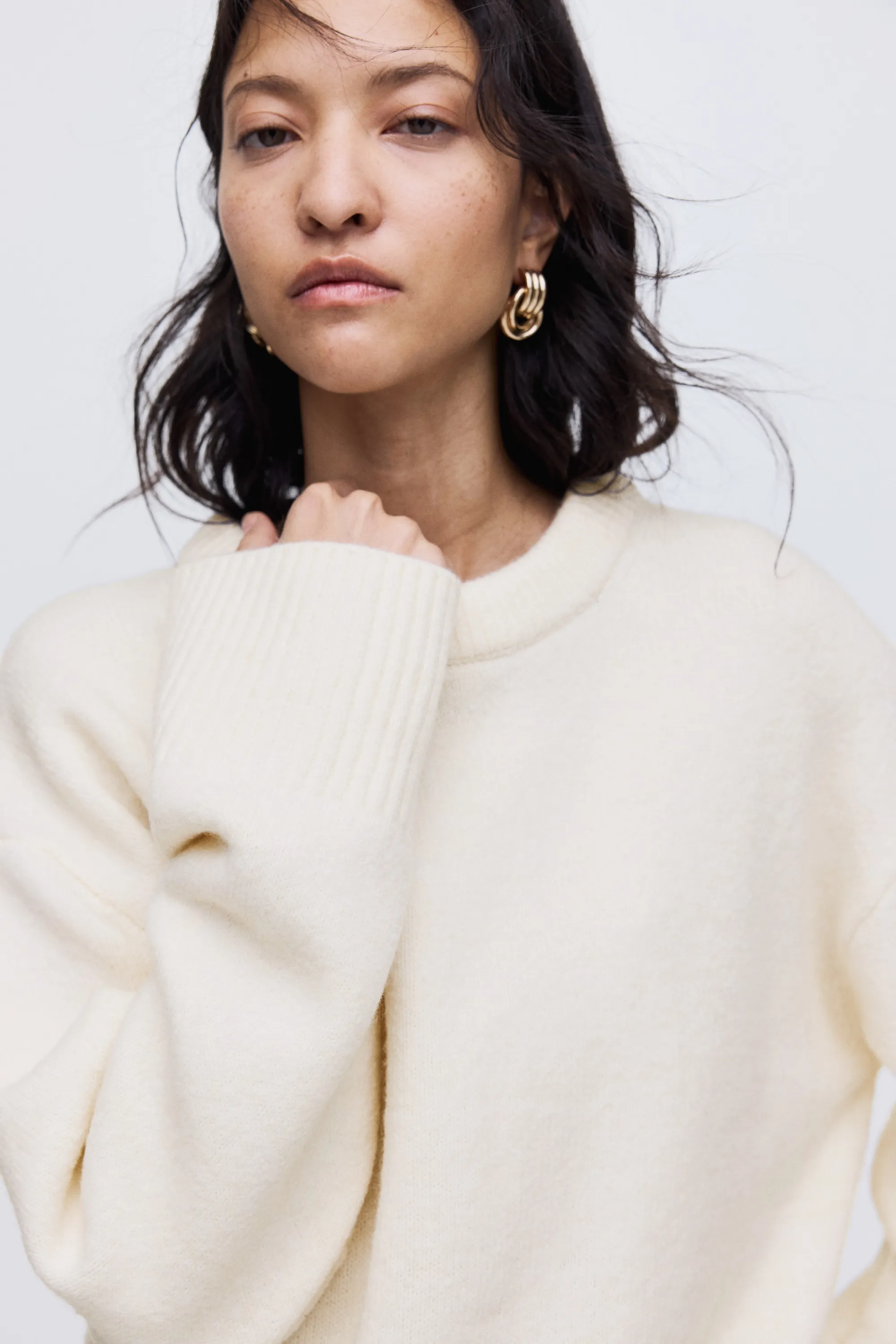 Pull oversize - Crème