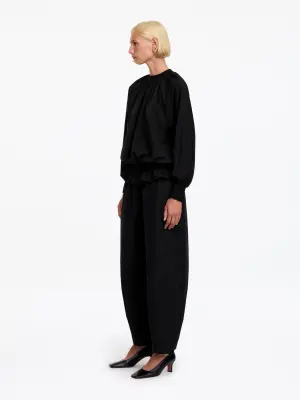 Blouse smockée - Noir — photo 2