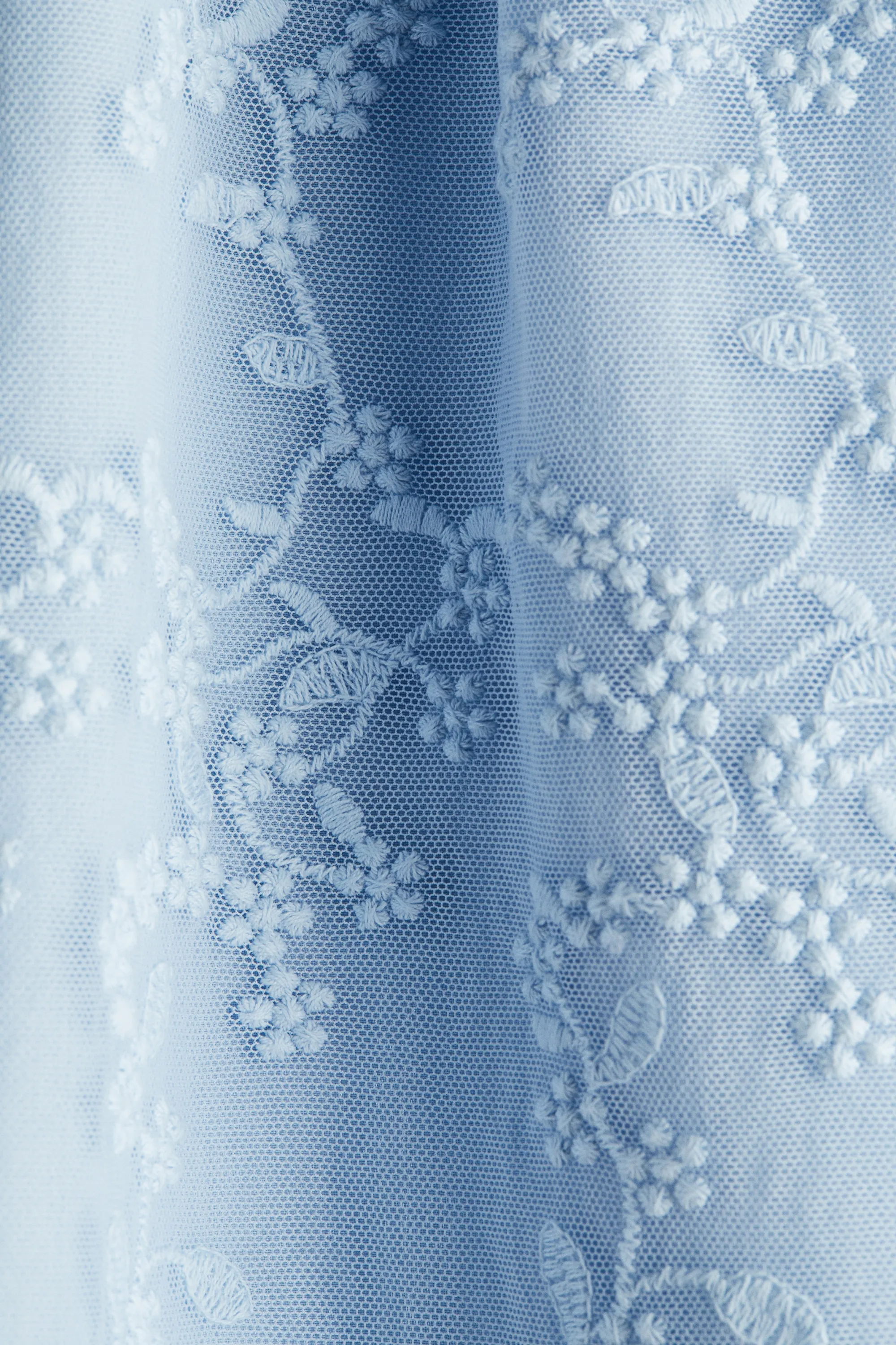Robe trapèze en dentelle - Bleu clair