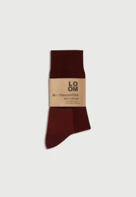 Les chaussettes en coton - Bordeaux — photo 3