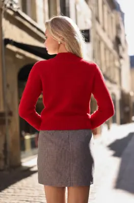Genevieve Cashmere Sweater - Red — photo 4