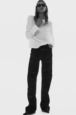Jean floqué - Noir — photo 1