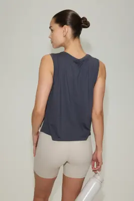 Débardeur de sport boxy DryMove™ - Gris argile foncé — photo 3