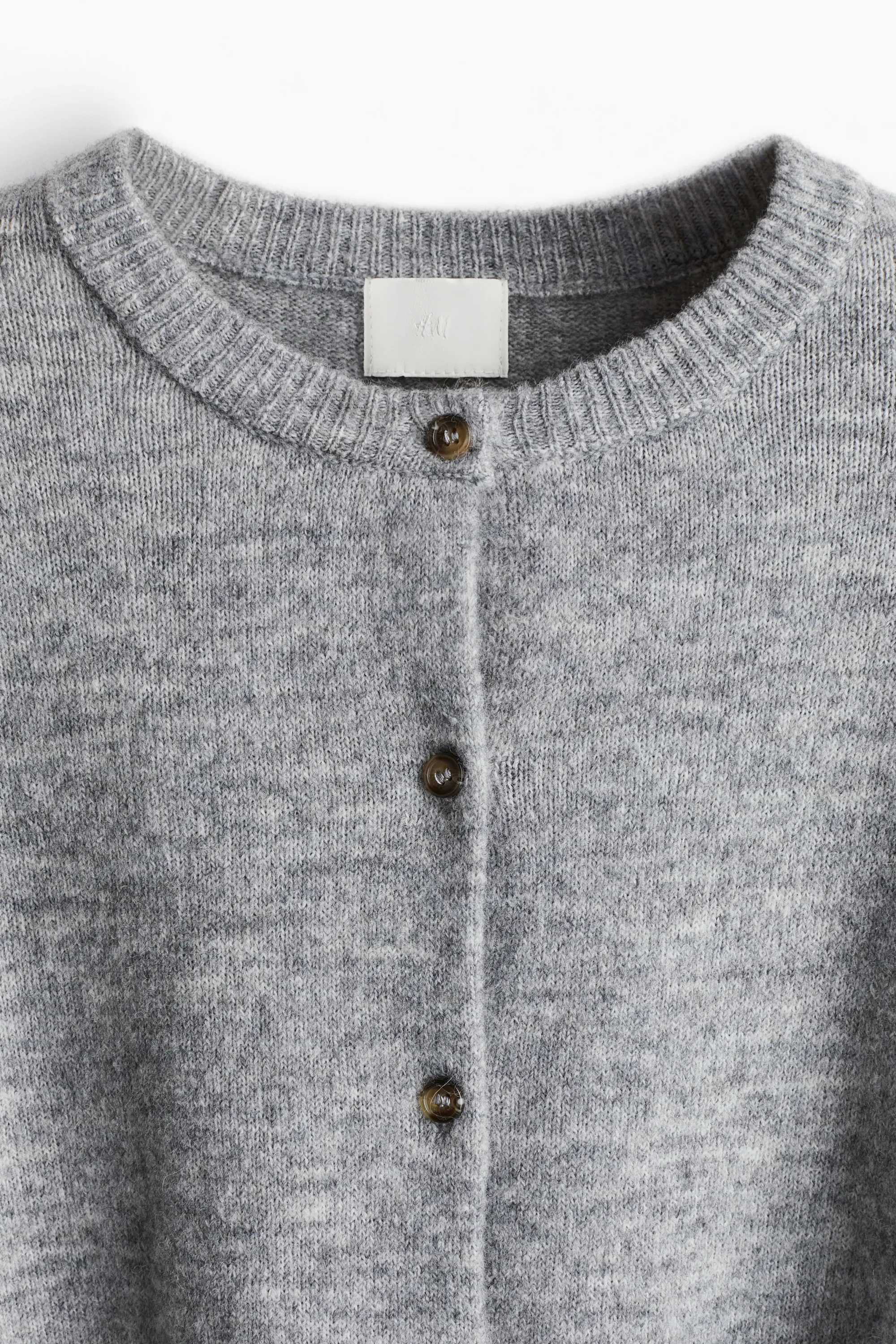 Gilet en maille - Gris chiné