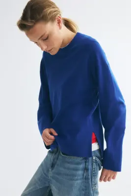 Pull oversize - Bleu foncé — photo 3