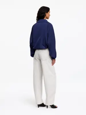 Veste en nylon à col montant - Bleu foncé — photo 2