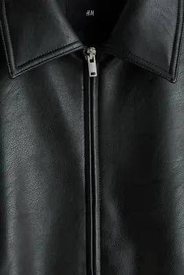 Veste avec col - Noir — photo 5