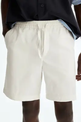 Short Relaxed Fit en coton - Blanc — photo 1
