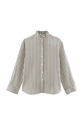 Chemise Nora rayures blanc et bordeaux — photo 5