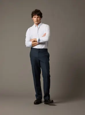 Pantalon Steven Navy Chiné — photo 3