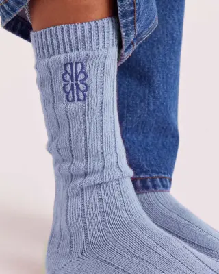 Chaussettes Félice bleu ciel — photo 4