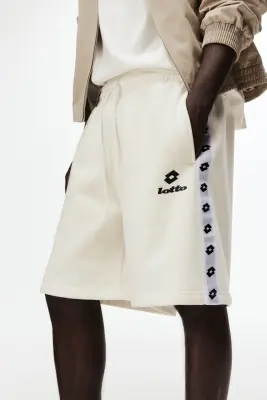 Short Regular Fit en molleton - Blanc/Lotto — photo 2