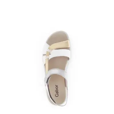 Sandales Gabor 64.813.63 Blanches - Velcro Talon Plat Grande Pointure Femme — photo 5