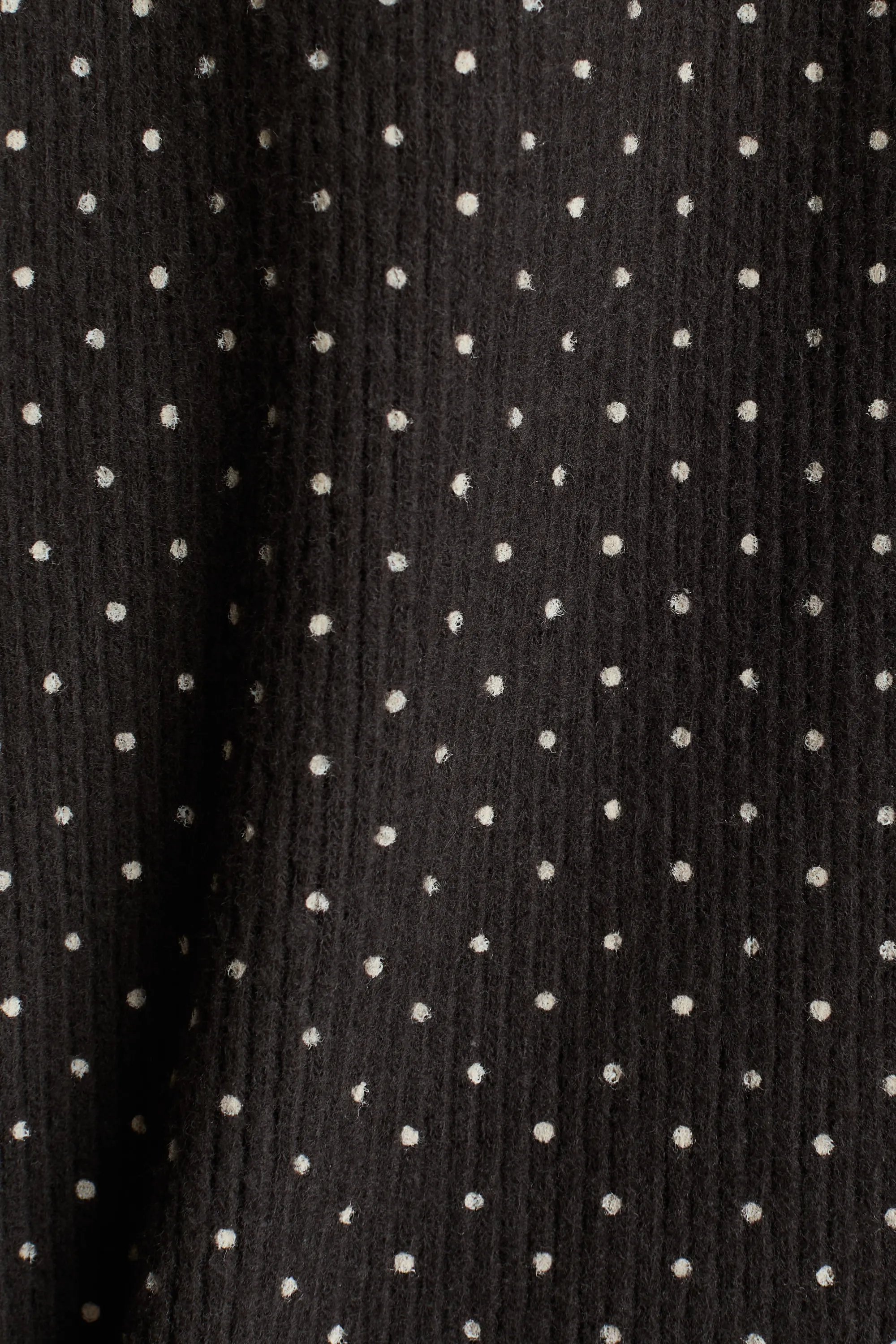 Pantalon large en coton - Gris foncé/pois