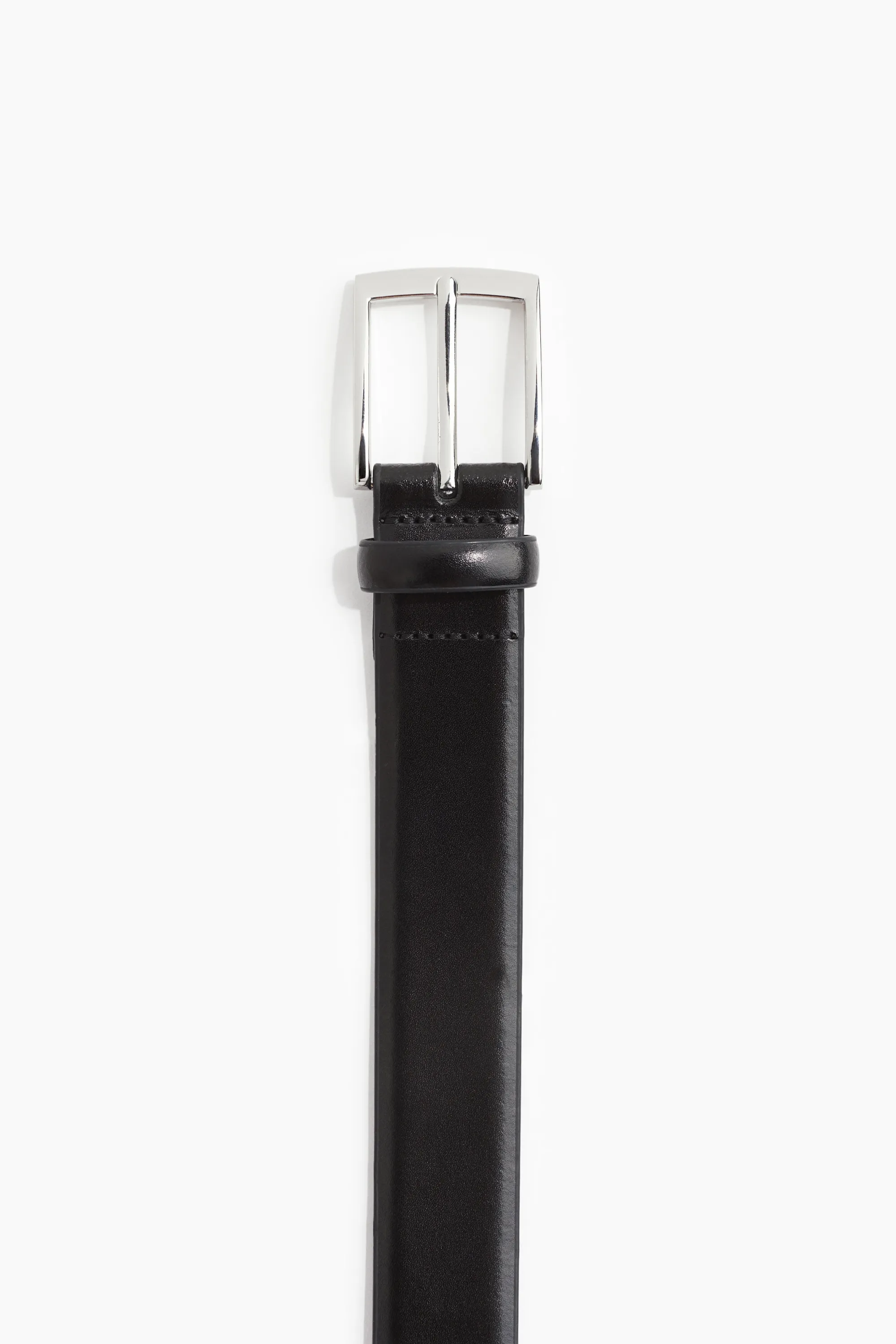 Ceinture en cuir fendu - Noir