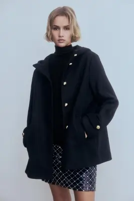 Manteau à capuche - Bleu marine — photo 2
