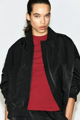 T-SHIRT EN JERSEY CRÊPE - ROUGE — photo 2